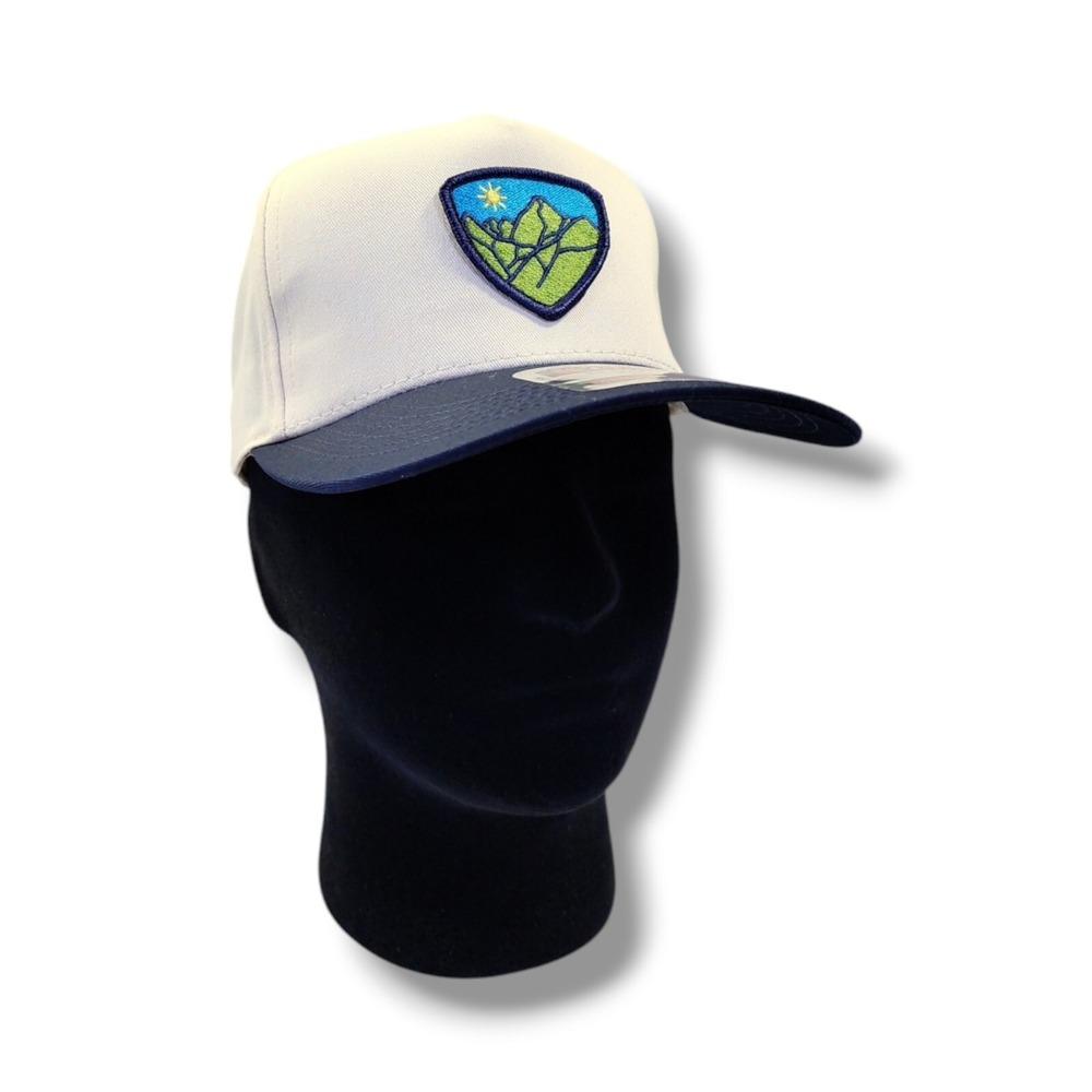 John Summit Off The Grid Natural & Navy Baseball Snapback Hat Absolute Merch